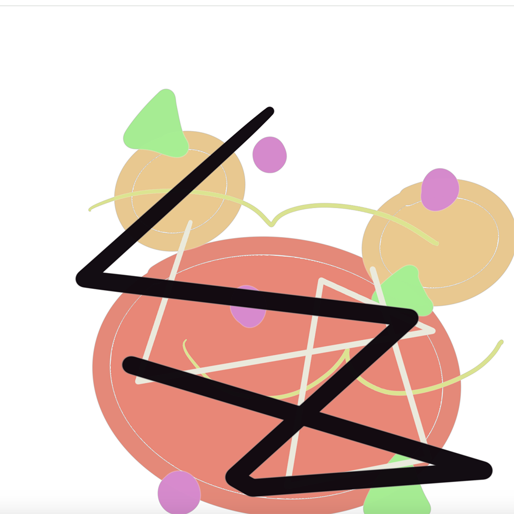 <b>Complexity in the Code</b><br>Here, additional colors, shapes, and layers are added to create a more interactive and detailed code. The overlapping elements represent how ideas grow and interact during the coding process.